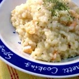 秋の味覚、米から炊く、簡単サーモンリゾット